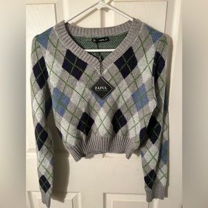 ZAFUL Knit Gray Sweater